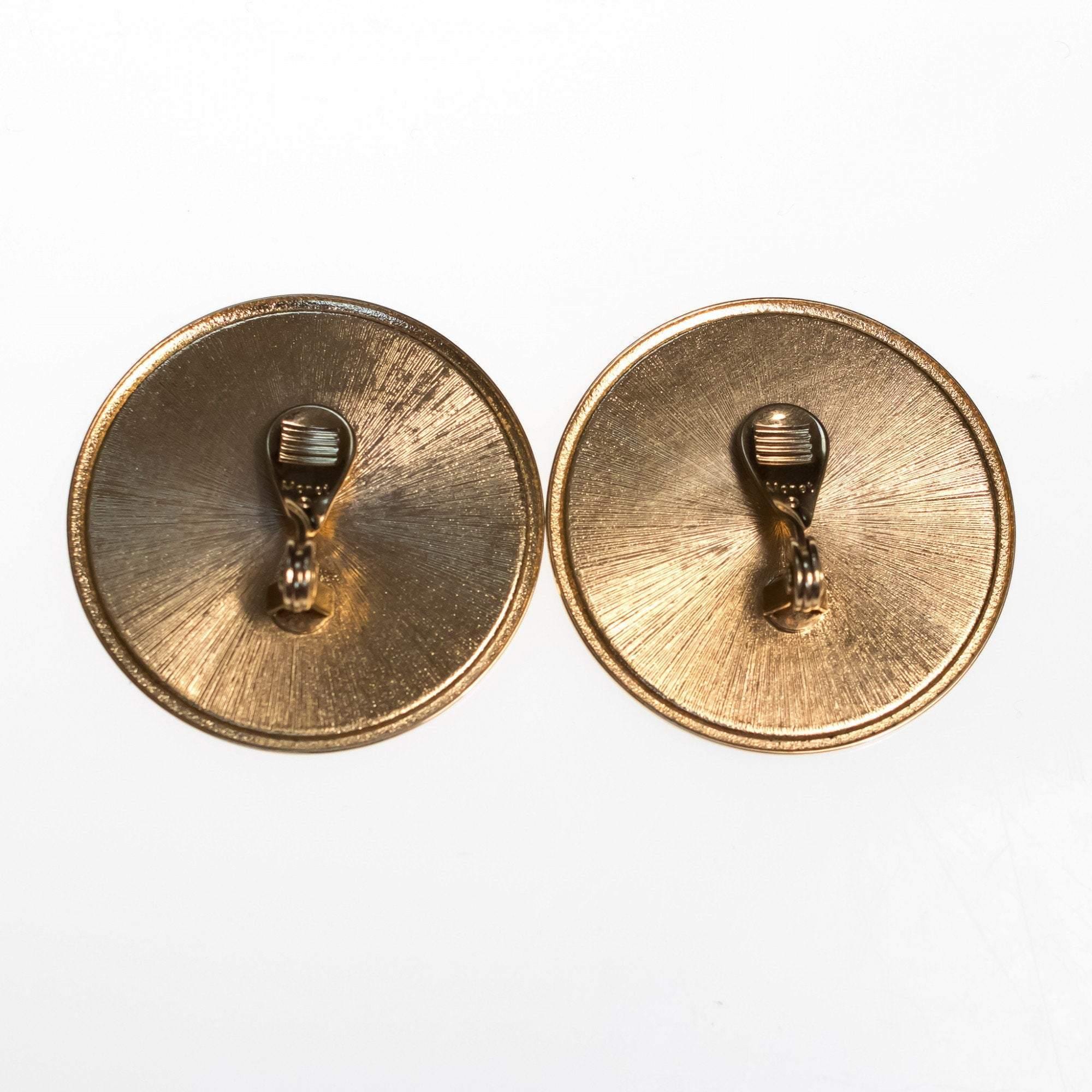 Vintage Monet Black Palette Style Earrings by Monet - Vintage Meet Modern Vintage Jewelry - Chicago, Illinois - #oldhollywoodglamour #vintagemeetmodern #designervintage #jewelrybox #antiquejewelry #vintagejewelry