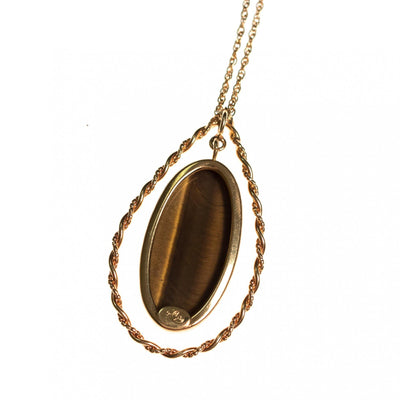 Vintage 1970s Genuine Tigers Eye Pendant Necklace by 1970s - Vintage Meet Modern Vintage Jewelry - Chicago, Illinois - #oldhollywoodglamour #vintagemeetmodern #designervintage #jewelrybox #antiquejewelry #vintagejewelry