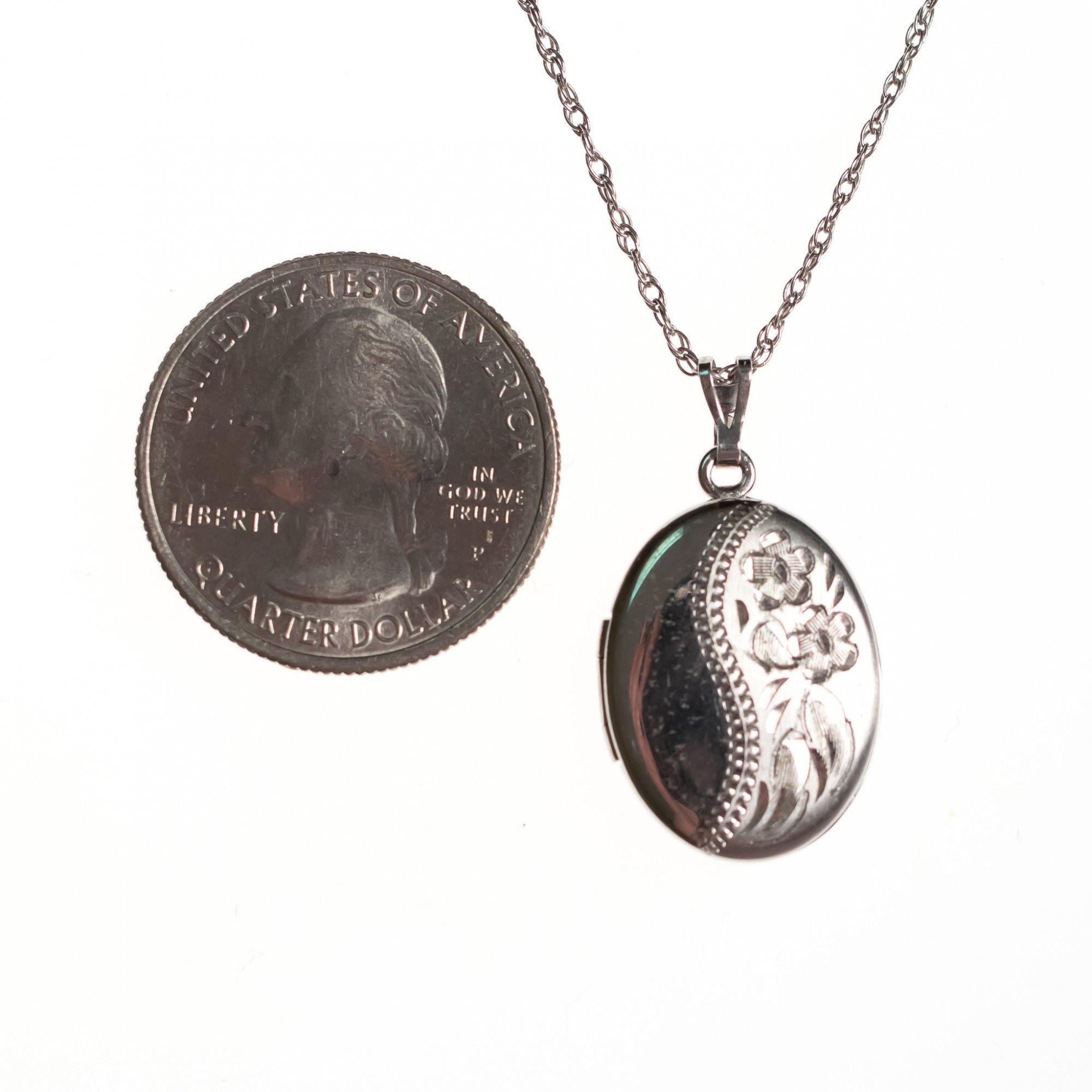 Vintage Art Nouveau Sterling Silver Embossed Locket by Sterling SIlver - Vintage Meet Modern Vintage Jewelry - Chicago, Illinois - #oldhollywoodglamour #vintagemeetmodern #designervintage #jewelrybox #antiquejewelry #vintagejewelry