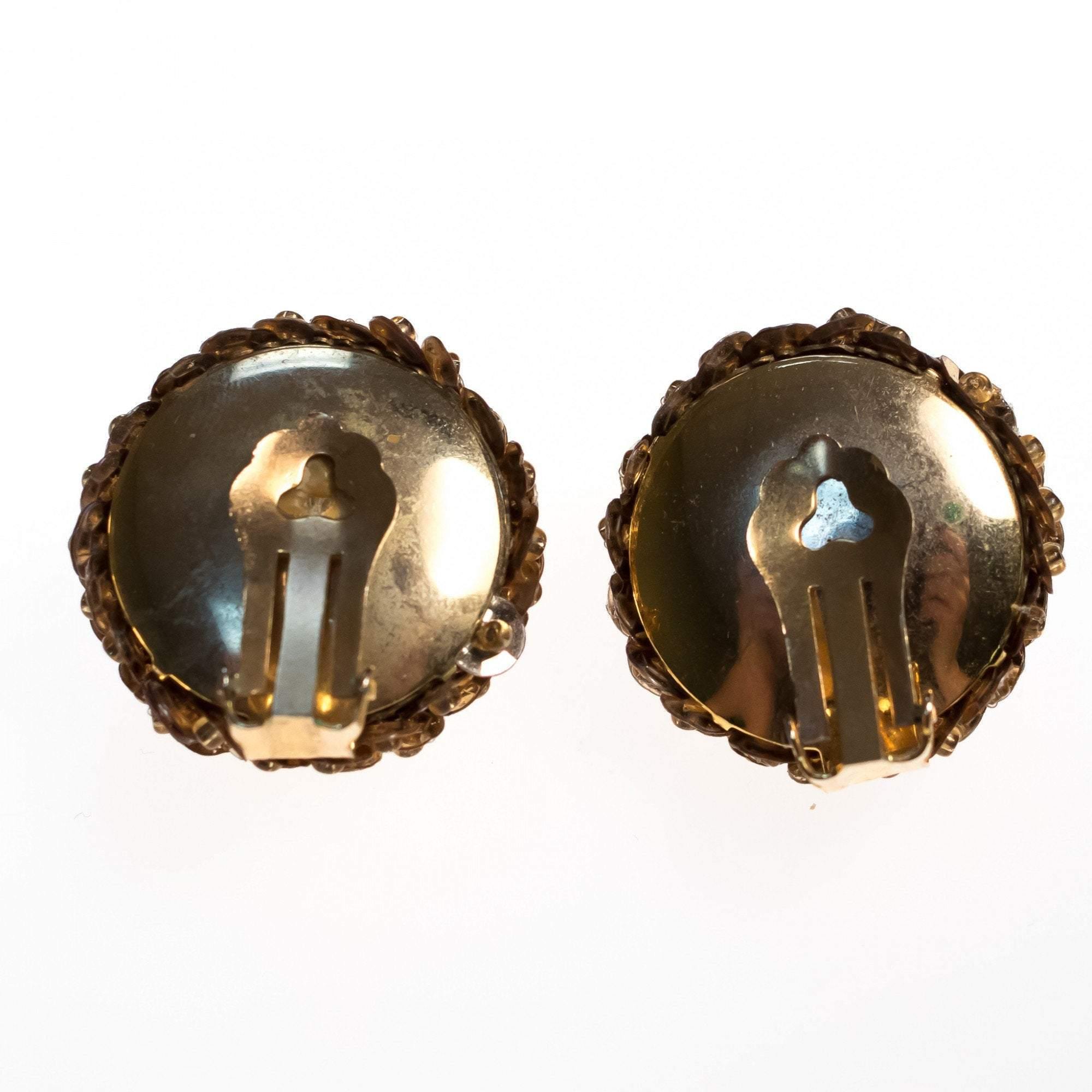 Vintage 1950s Gold Sequin Earrings by 1950s - Vintage Meet Modern Vintage Jewelry - Chicago, Illinois - #oldhollywoodglamour #vintagemeetmodern #designervintage #jewelrybox #antiquejewelry #vintagejewelry