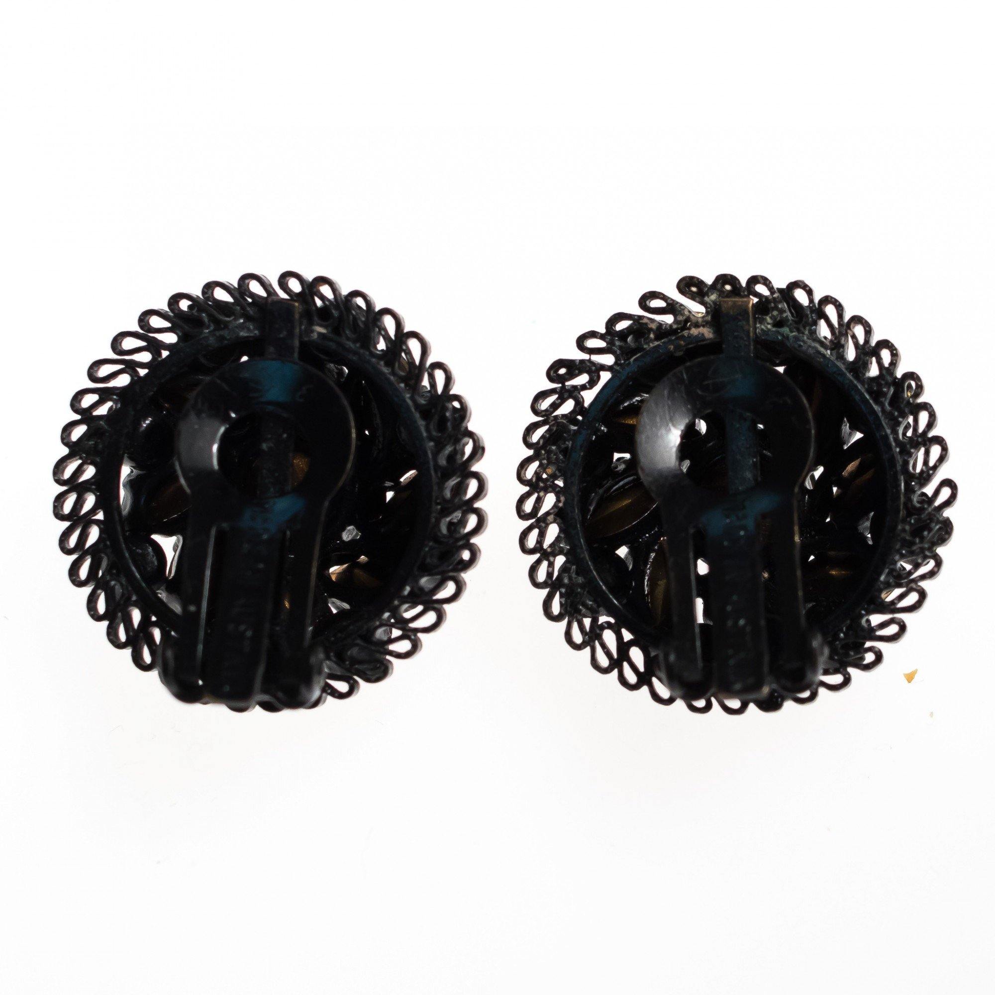 Vintage Made in Austria Purple, Green and Black Earrings by Made in Austria - Vintage Meet Modern Vintage Jewelry - Chicago, Illinois - #oldhollywoodglamour #vintagemeetmodern #designervintage #jewelrybox #antiquejewelry #vintagejewelry