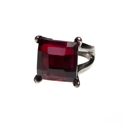 Vintage 1950s Red Crystal Ring by 1950s - Vintage Meet Modern Vintage Jewelry - Chicago, Illinois - #oldhollywoodglamour #vintagemeetmodern #designervintage #jewelrybox #antiquejewelry #vintagejewelry