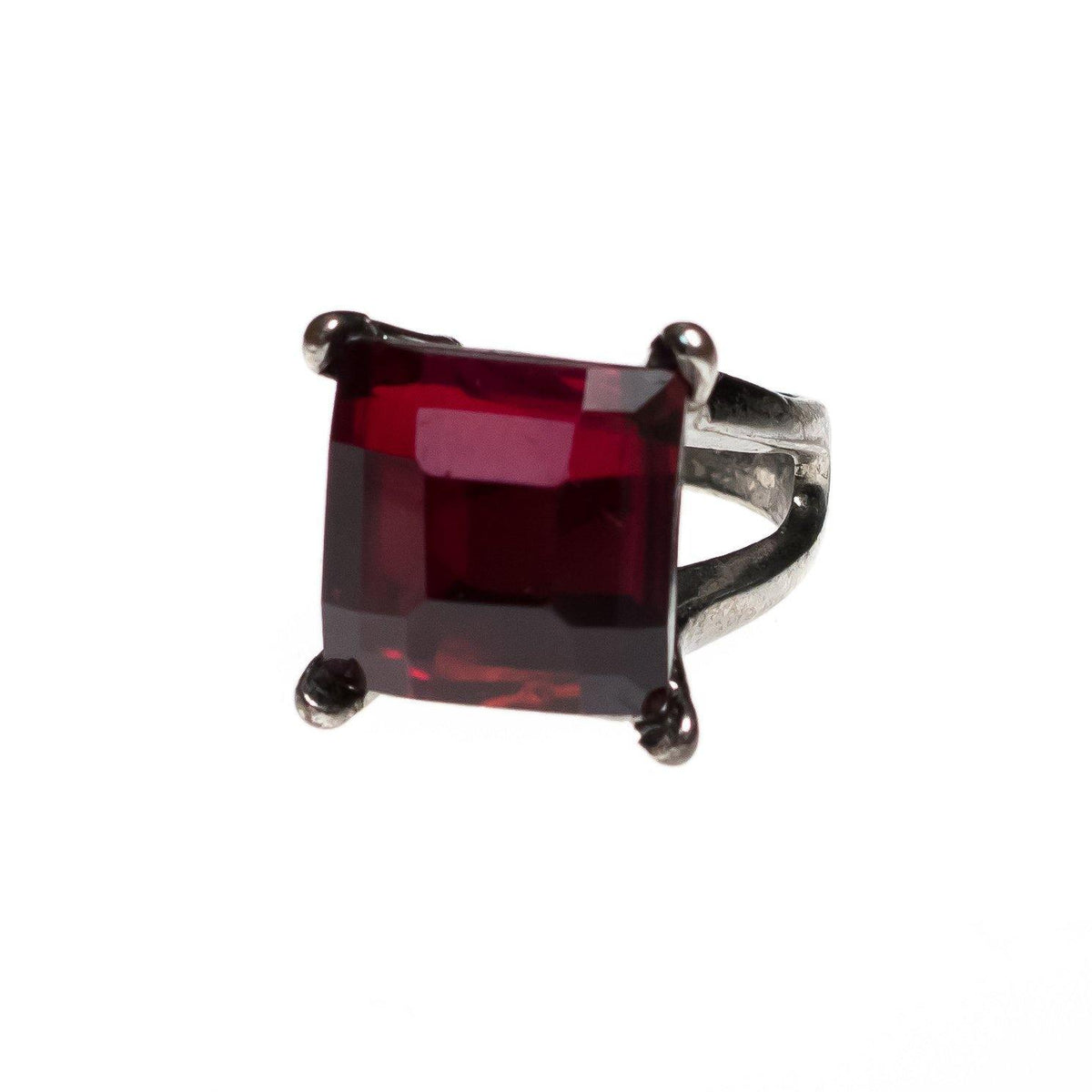 Vintage 1950s Red Crystal Ring