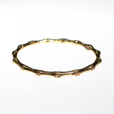 Vintage Kenneth Jay Lane Gold Bamboo Bangle Bracelet by Kenneth Jay Lane - Vintage Meet Modern Vintage Jewelry - Chicago, Illinois - #oldhollywoodglamour #vintagemeetmodern #designervintage #jewelrybox #antiquejewelry #vintagejewelry