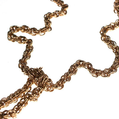 Vintage 1960s Monet Bolero Gold Lariat Necklace with Intricate Detailing by Monet - Vintage Meet Modern Vintage Jewelry - Chicago, Illinois - #oldhollywoodglamour #vintagemeetmodern #designervintage #jewelrybox #antiquejewelry #vintagejewelry