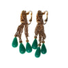 Vintage 1960s Jade Tassel Drop Earrings with Gold Links by 1960s - Vintage Meet Modern Vintage Jewelry - Chicago, Illinois - #oldhollywoodglamour #vintagemeetmodern #designervintage #jewelrybox #antiquejewelry #vintagejewelry