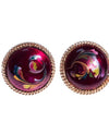 Vintage Florenza Earrings with Red Multi-Color Enamel Detailing by Florenza - Vintage Meet Modern Vintage Jewelry - Chicago, Illinois - #oldhollywoodglamour #vintagemeetmodern #designervintage #jewelrybox #antiquejewelry #vintagejewelry