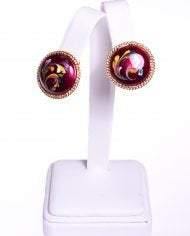 Vintage Florenza Earrings with Red Multi-Color Enamel Detailing by Florenza - Vintage Meet Modern Vintage Jewelry - Chicago, Illinois - #oldhollywoodglamour #vintagemeetmodern #designervintage #jewelrybox #antiquejewelry #vintagejewelry