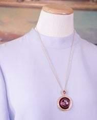 Vintage 1950s Florenza Necklace with Working Red Enamel Locket by Florenza - Vintage Meet Modern Vintage Jewelry - Chicago, Illinois - #oldhollywoodglamour #vintagemeetmodern #designervintage #jewelrybox #antiquejewelry #vintagejewelry