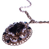 Vintage 1950s West German Crystal and Faux Pearl Filigree Necklace by West Germany - Vintage Meet Modern Vintage Jewelry - Chicago, Illinois - #oldhollywoodglamour #vintagemeetmodern #designervintage #jewelrybox #antiquejewelry #vintagejewelry