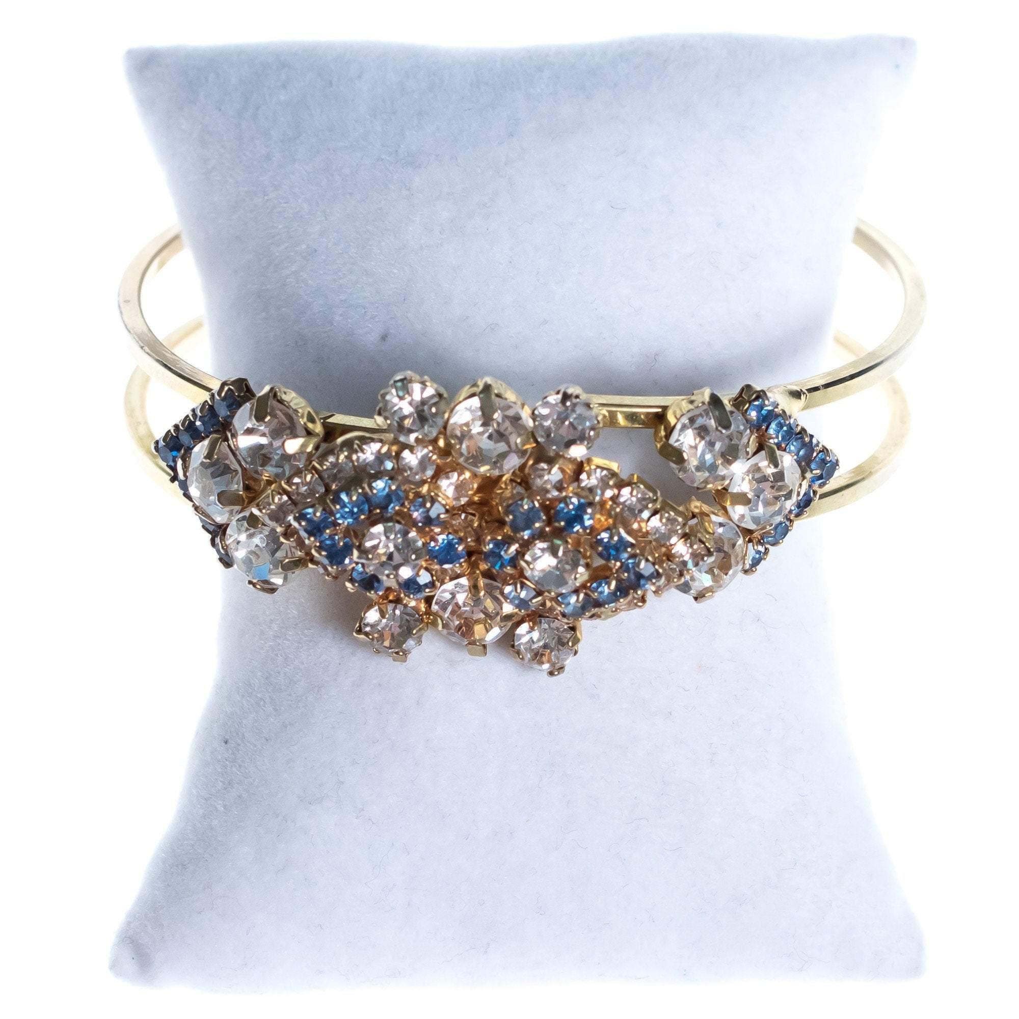 Vintage 1950s Juliana Rhinestone Bracelet with Diamante Rhinestones by Juliana - Vintage Meet Modern Vintage Jewelry - Chicago, Illinois - #oldhollywoodglamour #vintagemeetmodern #designervintage #jewelrybox #antiquejewelry #vintagejewelry