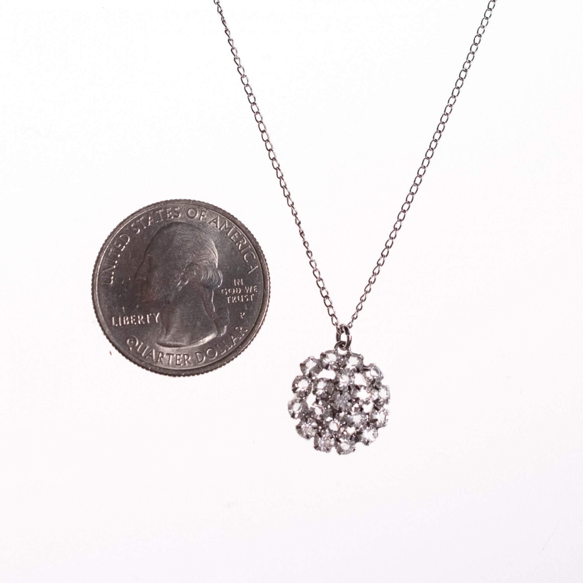 Vintage 1920s Art Deco Diamante Necklace with Bezel Set Crystals by Art Deco - Vintage Meet Modern Vintage Jewelry - Chicago, Illinois - #oldhollywoodglamour #vintagemeetmodern #designervintage #jewelrybox #antiquejewelry #vintagejewelry