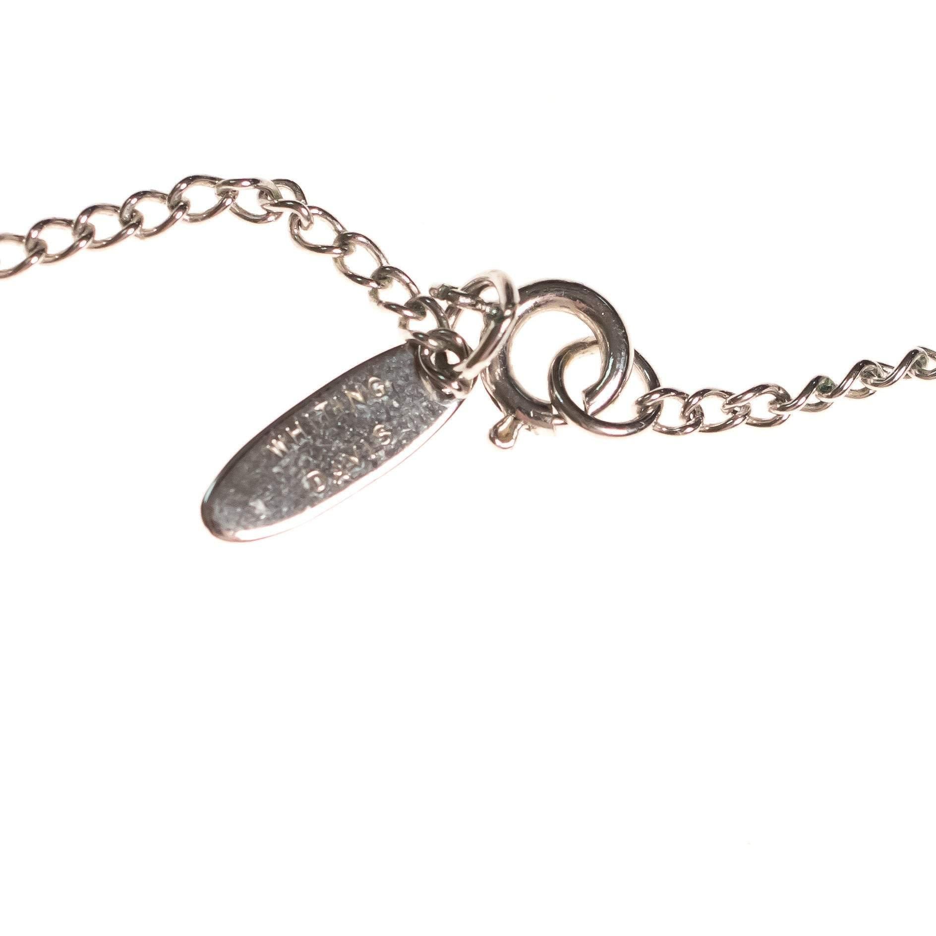 Vintage Whiting and Davis Hematite Pendant Necklace Set in Silver Tone by Whiting and Davis - Vintage Meet Modern Vintage Jewelry - Chicago, Illinois - #oldhollywoodglamour #vintagemeetmodern #designervintage #jewelrybox #antiquejewelry #vintagejewelry