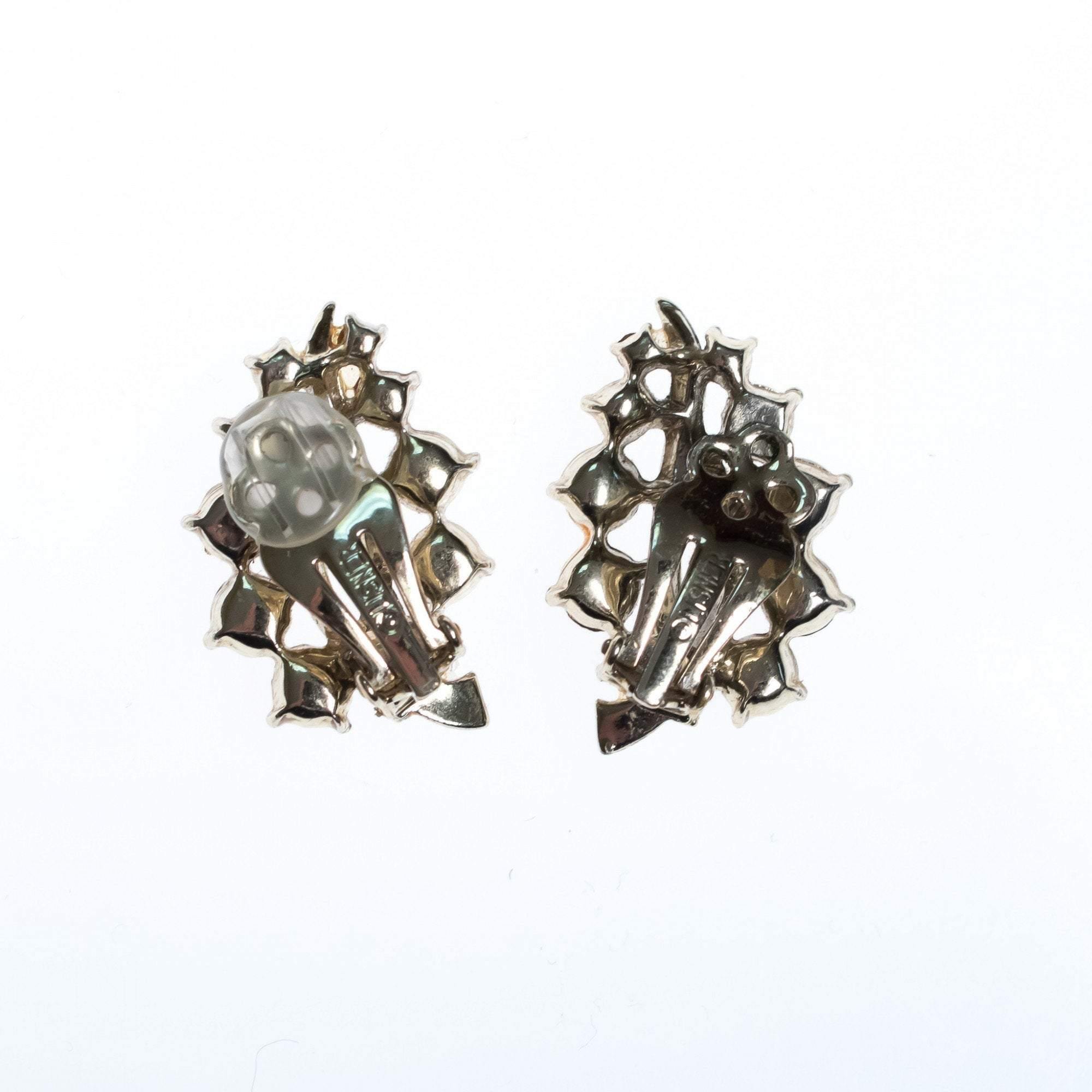 Vintage Lisner Red Rhinestone Earrings by Lisner - Vintage Meet Modern Vintage Jewelry - Chicago, Illinois - #oldhollywoodglamour #vintagemeetmodern #designervintage #jewelrybox #antiquejewelry #vintagejewelry