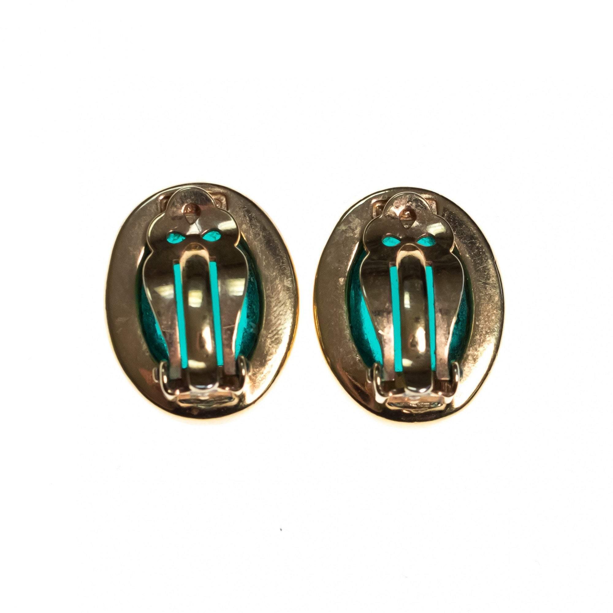 Vintage Swarovski Emerald and Diamante Crystal Earrings by Swarovski - Vintage Meet Modern Vintage Jewelry - Chicago, Illinois - #oldhollywoodglamour #vintagemeetmodern #designervintage #jewelrybox #antiquejewelry #vintagejewelry