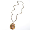 Vintage Judy Lee Sparkling Green Orange White Easter Egg Pendant Necklace by Judy Lee - Vintage Meet Modern Vintage Jewelry - Chicago, Illinois - #oldhollywoodglamour #vintagemeetmodern #designervintage #jewelrybox #antiquejewelry #vintagejewelry