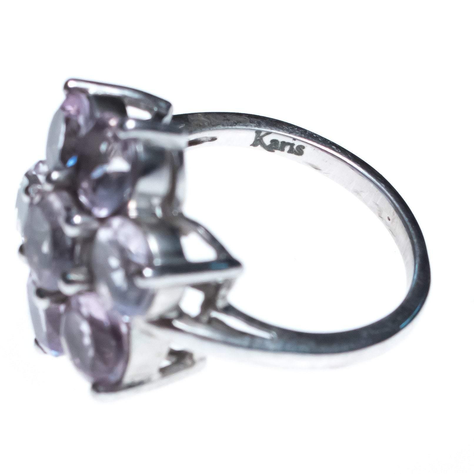 Vintage Pale Amethyst Cluster Flower Ring by Amethyst - Vintage Meet Modern Vintage Jewelry - Chicago, Illinois - #oldhollywoodglamour #vintagemeetmodern #designervintage #jewelrybox #antiquejewelry #vintagejewelry