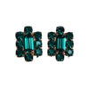 Vintage 1940s Gilt Gold Earrings with Emerald Cut Crystals by 1940s - Vintage Meet Modern Vintage Jewelry - Chicago, Illinois - #oldhollywoodglamour #vintagemeetmodern #designervintage #jewelrybox #antiquejewelry #vintagejewelry