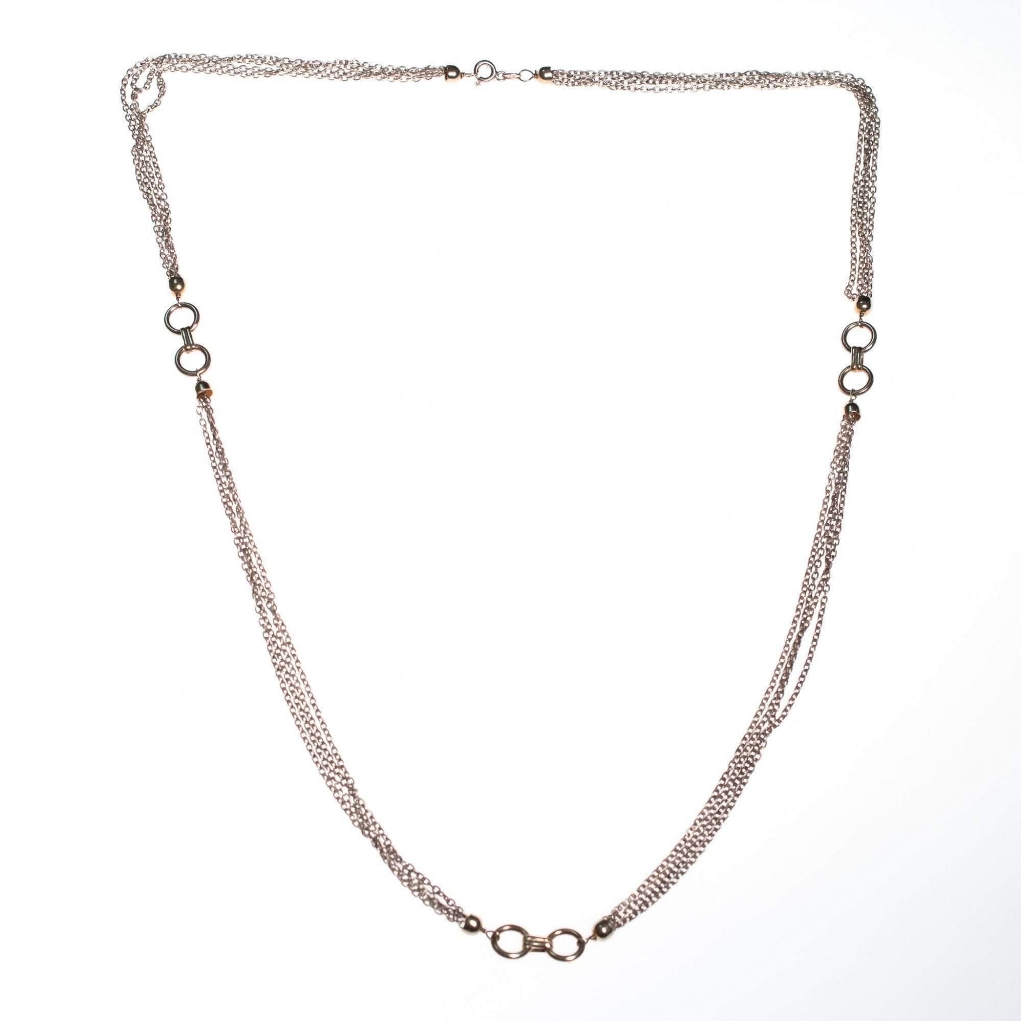 Vintage Sterling Silver Necklace with Gucci Link Details by Milor - Vintage Meet Modern Vintage Jewelry - Chicago, Illinois - #oldhollywoodglamour #vintagemeetmodern #designervintage #jewelrybox #antiquejewelry #vintagejewelry