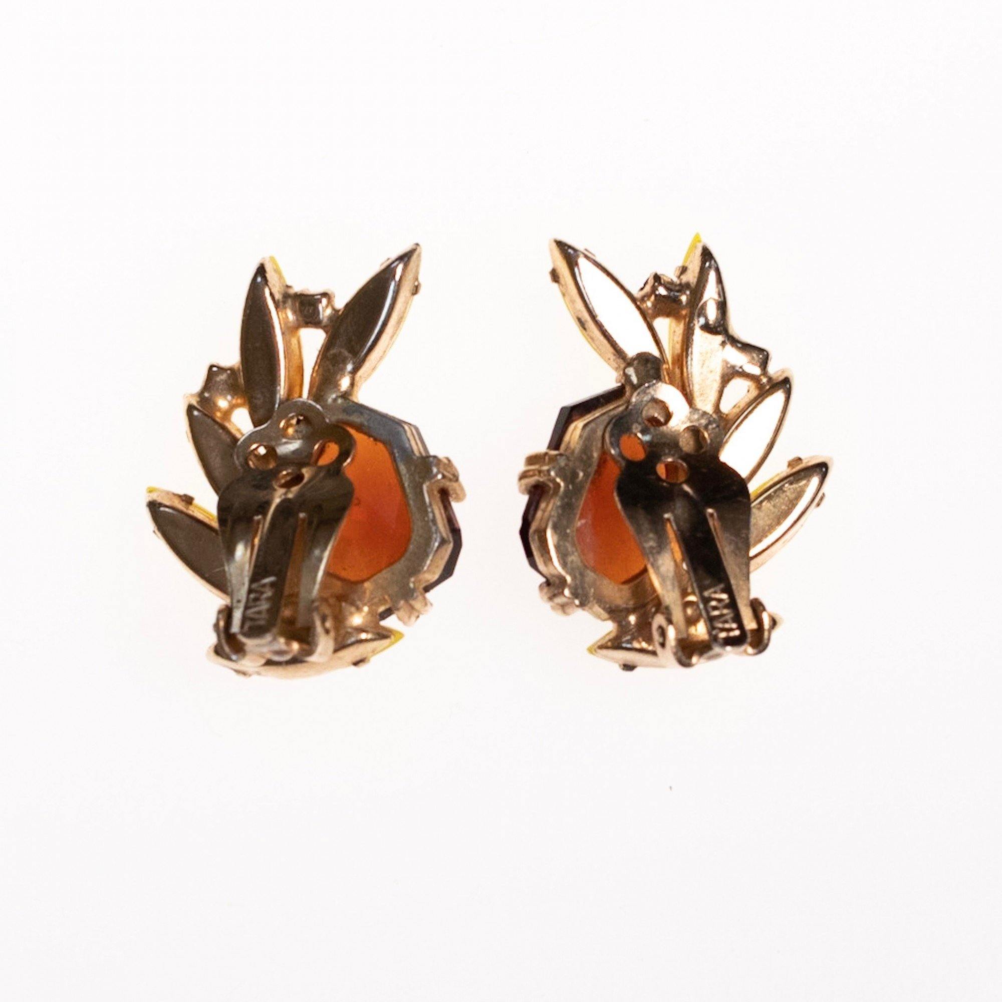Vintage Tara Yellow and Brown Rhinestone Earrings by Tara - Vintage Meet Modern Vintage Jewelry - Chicago, Illinois - #oldhollywoodglamour #vintagemeetmodern #designervintage #jewelrybox #antiquejewelry #vintagejewelry