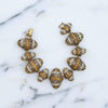 Vintage Victorian Revival Ornate Antique Gold Tone Bracelet with Citrine Rhinestones and Faux Pearls by 1980s - Vintage Meet Modern Vintage Jewelry - Chicago, Illinois - #oldhollywoodglamour #vintagemeetmodern #designervintage #jewelrybox #antiquejewelry #vintagejewelry