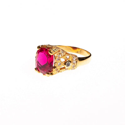 Vintage Camrose and Kross Rubelite Ring by Camrose and Kross - Vintage Meet Modern Vintage Jewelry - Chicago, Illinois - #oldhollywoodglamour #vintagemeetmodern #designervintage #jewelrybox #antiquejewelry #vintagejewelry