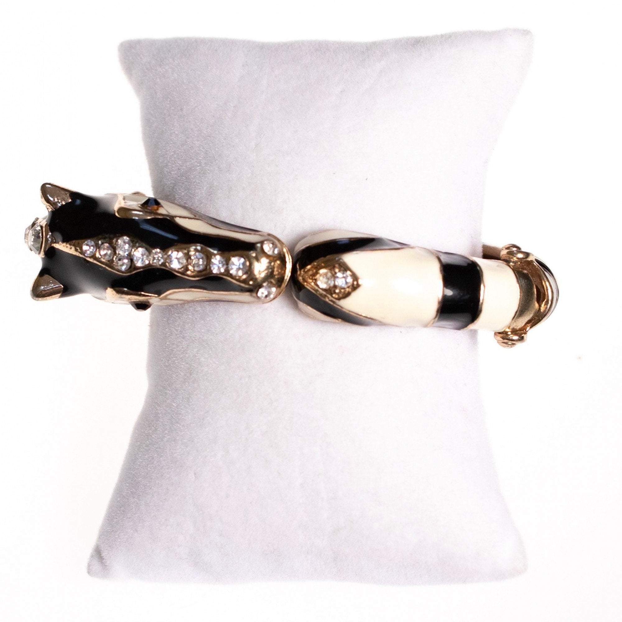 Vintage 1960s Zebra Bracelet by 1960s - Vintage Meet Modern Vintage Jewelry - Chicago, Illinois - #oldhollywoodglamour #vintagemeetmodern #designervintage #jewelrybox #antiquejewelry #vintagejewelry