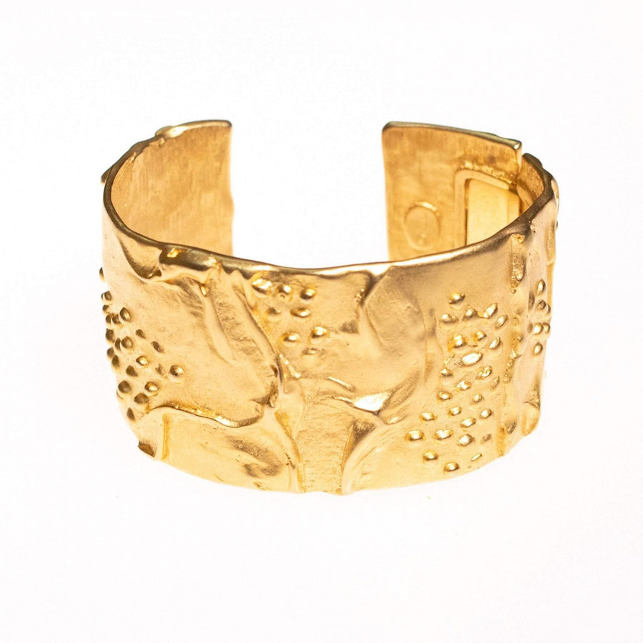 Vintage Kenneth Jay Lane Gold Cuff Bracelet by Kenneth Jay Lane - Vintage Meet Modern Vintage Jewelry - Chicago, Illinois - #oldhollywoodglamour #vintagemeetmodern #designervintage #jewelrybox #antiquejewelry #vintagejewelry