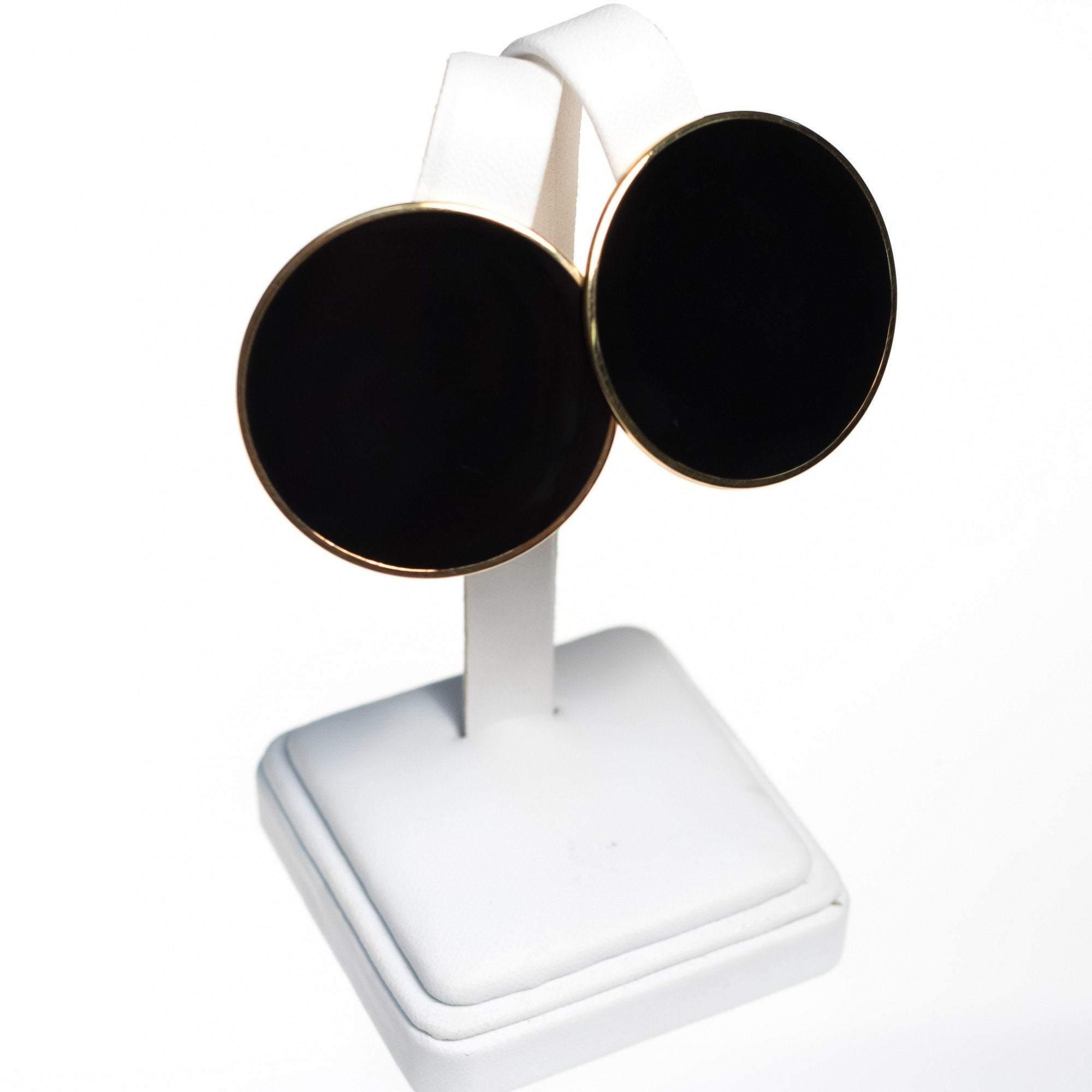 Vintage Monet Black Palette Style Earrings by Monet - Vintage Meet Modern Vintage Jewelry - Chicago, Illinois - #oldhollywoodglamour #vintagemeetmodern #designervintage #jewelrybox #antiquejewelry #vintagejewelry