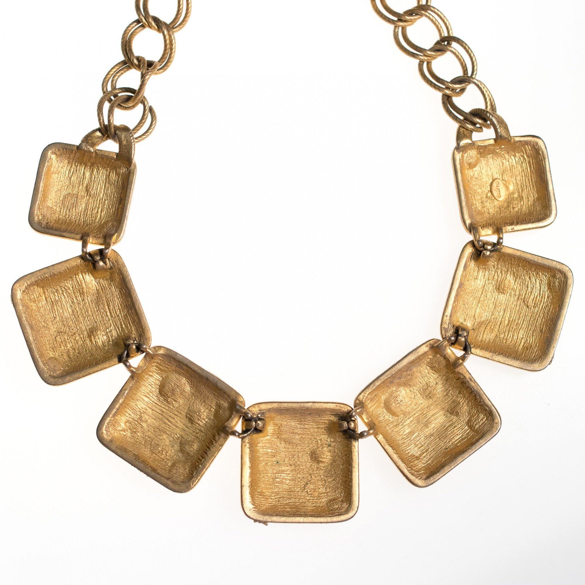 Vintage Craft Rhinestone Leopard Print Statement Necklace by Craft - Vintage Meet Modern Vintage Jewelry - Chicago, Illinois - #oldhollywoodglamour #vintagemeetmodern #designervintage #jewelrybox #antiquejewelry #vintagejewelry