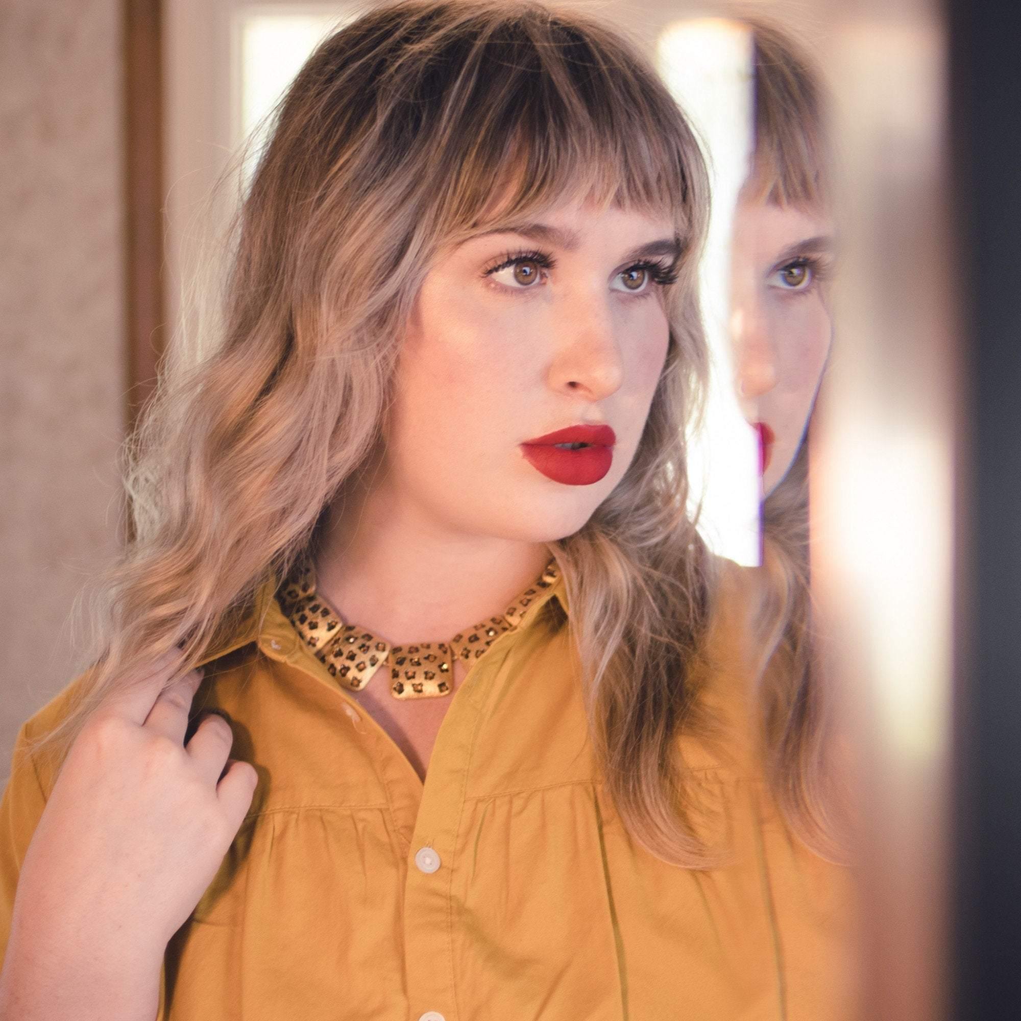 Vintage Craft Rhinestone Leopard Print Statement Necklace by Craft - Vintage Meet Modern Vintage Jewelry - Chicago, Illinois - #oldhollywoodglamour #vintagemeetmodern #designervintage #jewelrybox #antiquejewelry #vintagejewelry