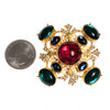 Vintage RJ Graziano Royal Colors Bejeweled Maltese Cross by RJ Graziano - Vintage Meet Modern Vintage Jewelry - Chicago, Illinois - #oldhollywoodglamour #vintagemeetmodern #designervintage #jewelrybox #antiquejewelry #vintagejewelry