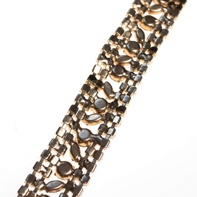 Vintage Juliana Amber Aurora Borealis Wide Rhinestone Bracelet by Juliana - Vintage Meet Modern Vintage Jewelry - Chicago, Illinois - #oldhollywoodglamour #vintagemeetmodern #designervintage #jewelrybox #antiquejewelry #vintagejewelry