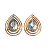 Vintage Crown Trifari Elegant Gold Teardrop Rhinestone Statement Earrings by Crown Trifari - Vintage Meet Modern Vintage Jewelry - Chicago, Illinois - #oldhollywoodglamour #vintagemeetmodern #designervintage #jewelrybox #antiquejewelry #vintagejewelry