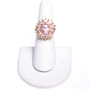 Vintage Pink and Clear CZ Cluster Ring by 1980s - Vintage Meet Modern Vintage Jewelry - Chicago, Illinois - #oldhollywoodglamour #vintagemeetmodern #designervintage #jewelrybox #antiquejewelry #vintagejewelry