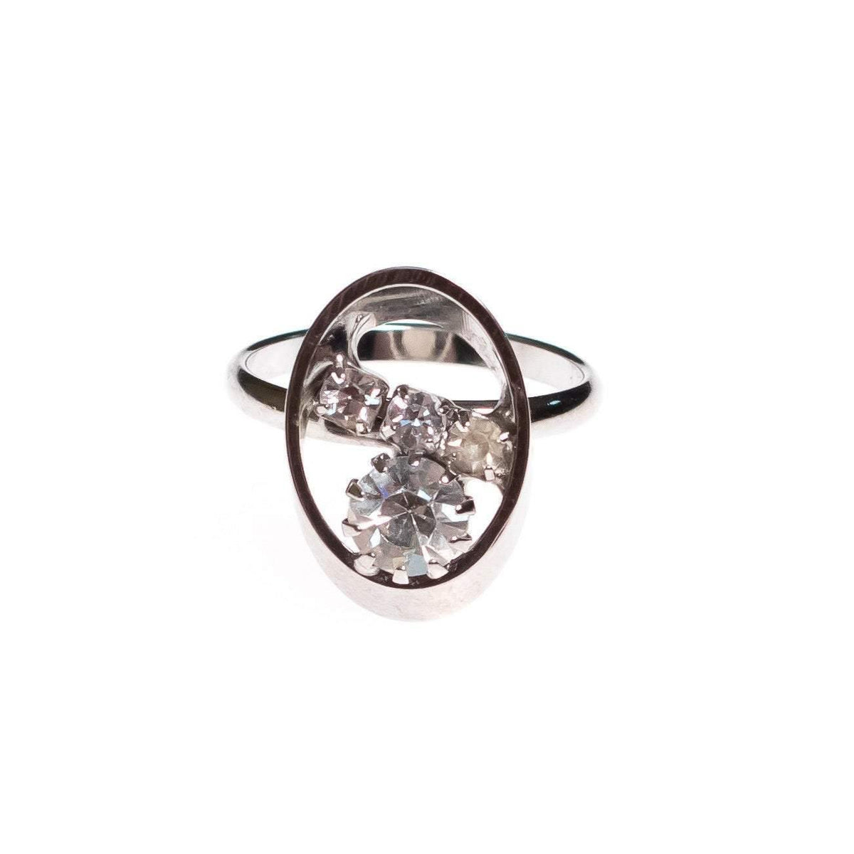 Vintage Art Deco Crystal Statement Ring
