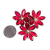 Vintage 1940s Red Flower Dress/Fur Clip Brooch with Crystal Bezel Set Petals and Faux Pearl Centers by 1940s - Vintage Meet Modern Vintage Jewelry - Chicago, Illinois - #oldhollywoodglamour #vintagemeetmodern #designervintage #jewelrybox #antiquejewelry #vintagejewelry