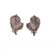 Vintage West Germany Sterling Silver Marcasite Leaf Earrings by West Germany - Vintage Meet Modern Vintage Jewelry - Chicago, Illinois - #oldhollywoodglamour #vintagemeetmodern #designervintage #jewelrybox #antiquejewelry #vintagejewelry