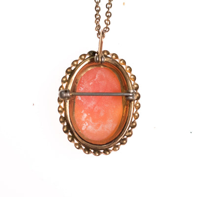 Vintage Art Deco Era Gold Filled Carved Shell Cameo Pendant Necklace Brooch by Art Deco - Vintage Meet Modern Vintage Jewelry - Chicago, Illinois - #oldhollywoodglamour #vintagemeetmodern #designervintage #jewelrybox #antiquejewelry #vintagejewelry