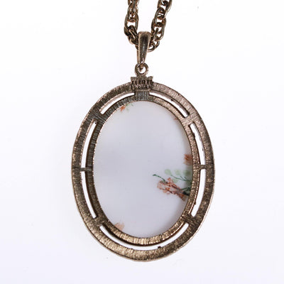 1950s Limoges Floral Pendant  Lavender and Pink Flowers by Limoges - Vintage Meet Modern Vintage Jewelry - Chicago, Illinois - #oldhollywoodglamour #vintagemeetmodern #designervintage #jewelrybox #antiquejewelry #vintagejewelry