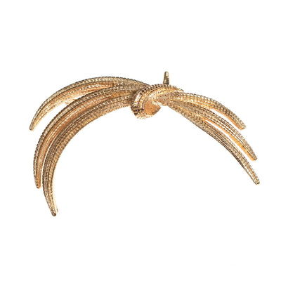 1960s Monet Classic Gold Crest Brooch by Monet - Vintage Meet Modern Vintage Jewelry - Chicago, Illinois - #oldhollywoodglamour #vintagemeetmodern #designervintage #jewelrybox #antiquejewelry #vintagejewelry