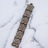 Vintage Napier Repousse Square Panel Link Bracelet by Napier - Vintage Meet Modern Vintage Jewelry - Chicago, Illinois - #oldhollywoodglamour #vintagemeetmodern #designervintage #jewelrybox #antiquejewelry #vintagejewelry