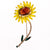 Vintage Tara Yellow and Amber Rhinestone Sunflower Brooch