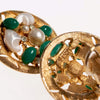Vintage BSK Jade Lucite and Faux Pearl Cluster Medallion Statement Earrings by BSK - Vintage Meet Modern Vintage Jewelry - Chicago, Illinois - #oldhollywoodglamour #vintagemeetmodern #designervintage #jewelrybox #antiquejewelry #vintagejewelry