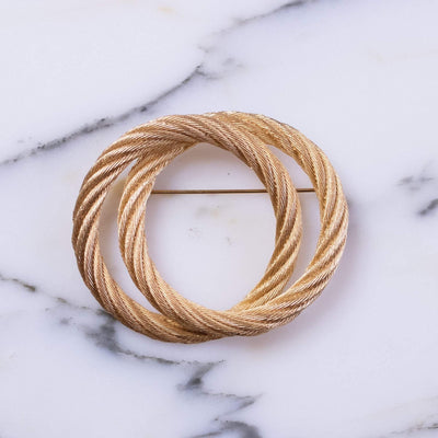 Vintage Christian Dior Double Knot Brooch by Christian Dior - Vintage Meet Modern Vintage Jewelry - Chicago, Illinois - #oldhollywoodglamour #vintagemeetmodern #designervintage #jewelrybox #antiquejewelry #vintagejewelry