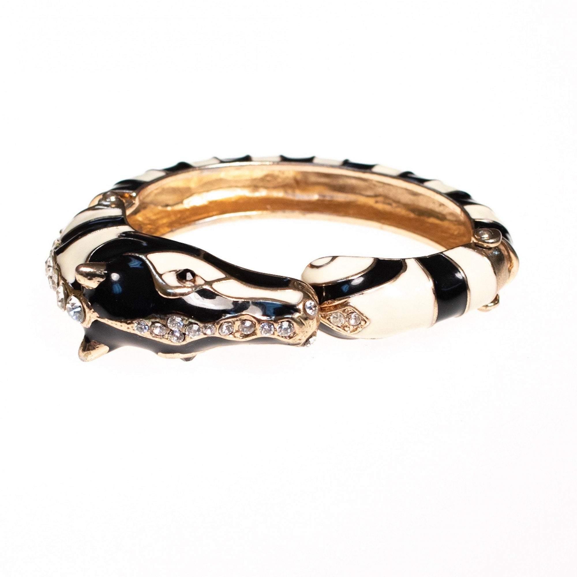 Vintage 1960s Zebra Bracelet by 1960s - Vintage Meet Modern Vintage Jewelry - Chicago, Illinois - #oldhollywoodglamour #vintagemeetmodern #designervintage #jewelrybox #antiquejewelry #vintagejewelry