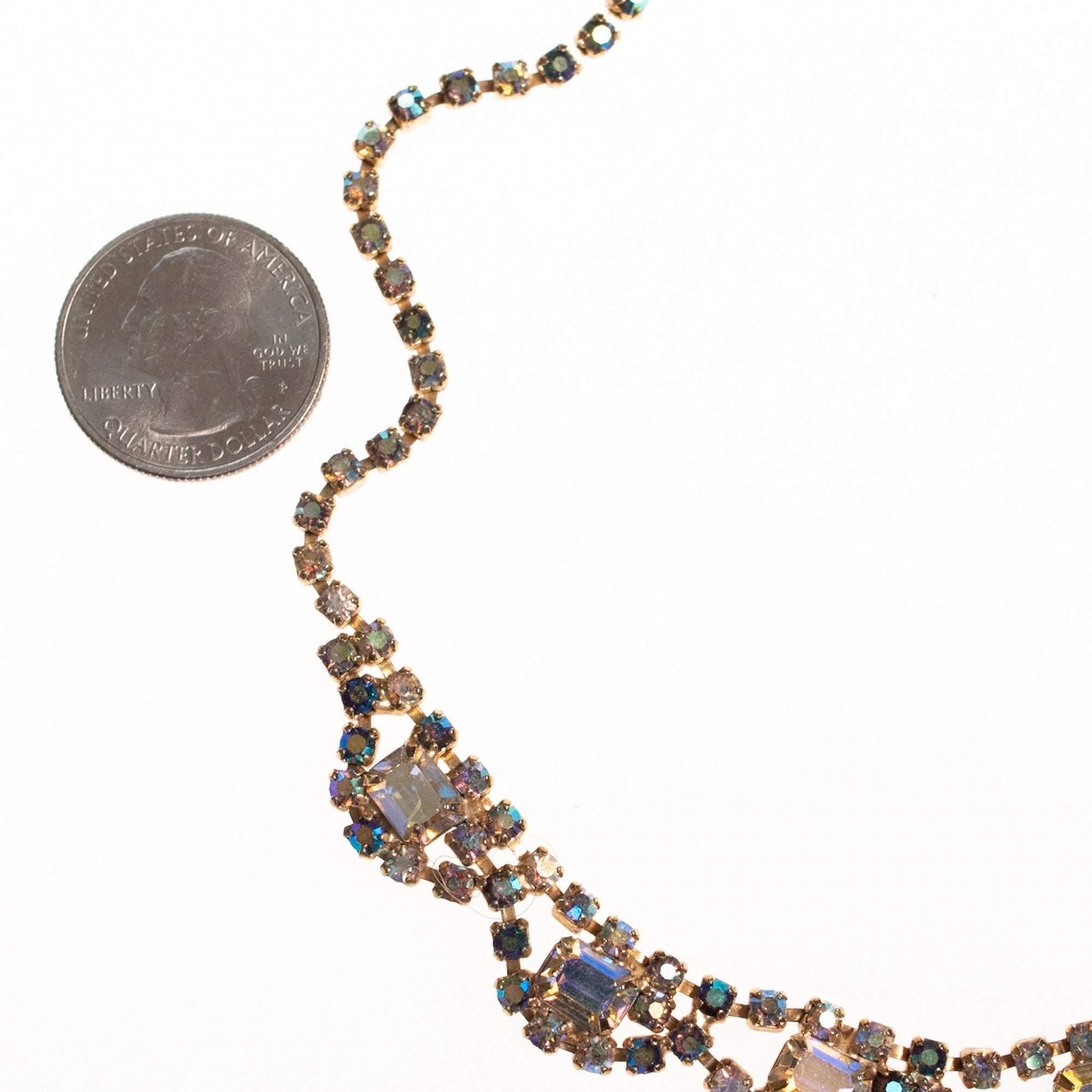 Vintage Unsigned Weiss Aurora Borealis Necklace by Weiss - Vintage Meet Modern Vintage Jewelry - Chicago, Illinois - #oldhollywoodglamour #vintagemeetmodern #designervintage #jewelrybox #antiquejewelry #vintagejewelry