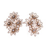 Vintage White Flower Earrings with Diamante Crystals by 1950s - Vintage Meet Modern Vintage Jewelry - Chicago, Illinois - #oldhollywoodglamour #vintagemeetmodern #designervintage #jewelrybox #antiquejewelry #vintagejewelry