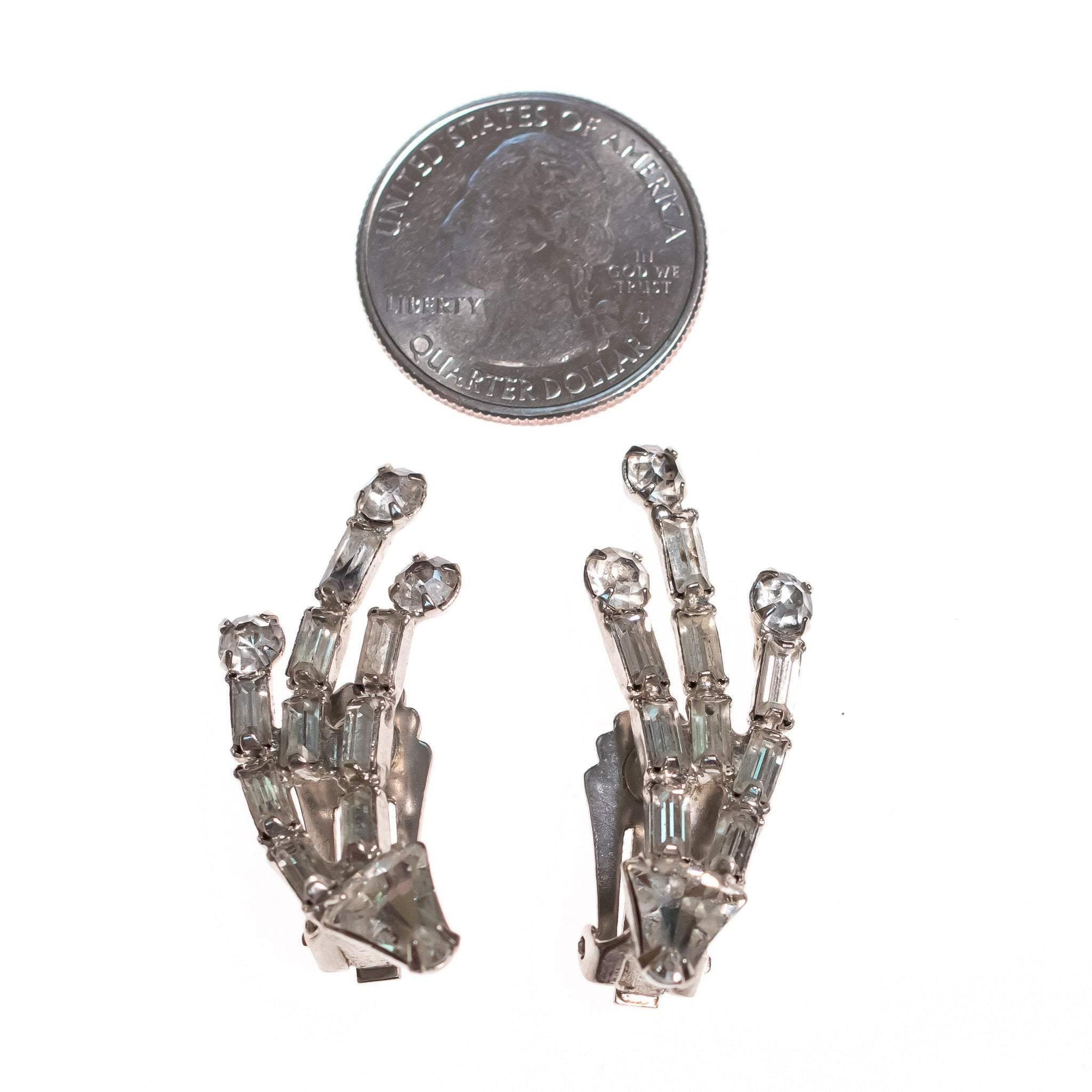 Vintage Art Deco Era Diamante Spray Style Firework Earrings by Art Deco - Vintage Meet Modern Vintage Jewelry - Chicago, Illinois - #oldhollywoodglamour #vintagemeetmodern #designervintage #jewelrybox #antiquejewelry #vintagejewelry