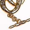 Vintage Kenneth Jay Lane Chunky Gold Link Bracelet with Crystals by Kenneth Jay Lane - Vintage Meet Modern Vintage Jewelry - Chicago, Illinois - #oldhollywoodglamour #vintagemeetmodern #designervintage #jewelrybox #antiquejewelry #vintagejewelry